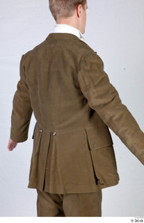  Photos Man in Historical suit 7 20th century Historical Clothing brown Historical suit brown jacket upper body 0007.jpg